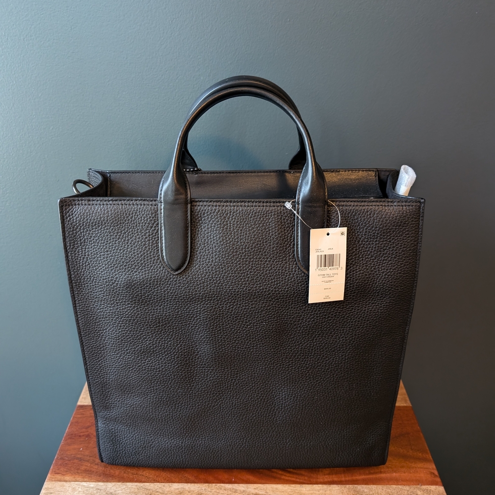 Coach Gotham Tall Tote - Black - Picture 5 of 16